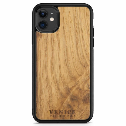 Venice Ancient Oak Wood iPhone Case – 500-Year-Old Historic Wood MagSafe Compatible Slim Protective Cover