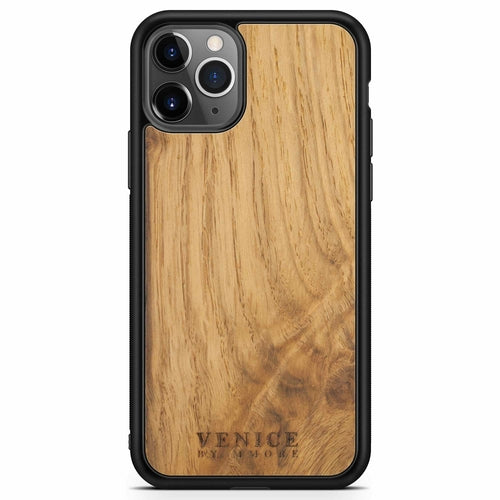 Venice Ancient Oak Wood iPhone Case – 500-Year-Old Historic Wood MagSafe Compatible Slim Protective Cover