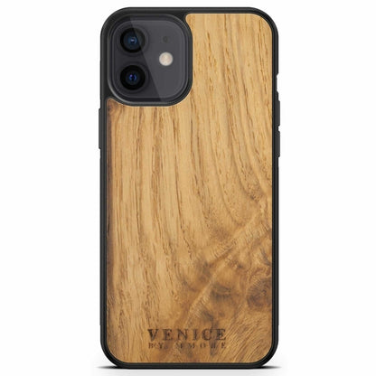 Venice Ancient Oak Wood iPhone Case – 500-Year-Old Historic Wood MagSafe Compatible Slim Protective Cover