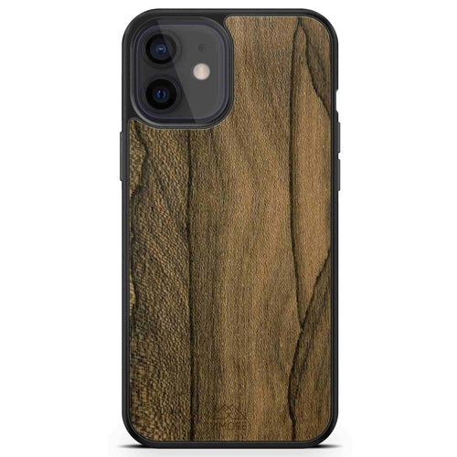 Ziricote Wood iPhone Case – Luxury Rare Wood MagSafe Compatible Slim Protective Phone Cover