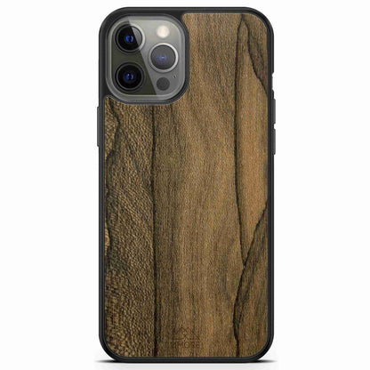 Ziricote Wood iPhone Case – Luxury Rare Wood MagSafe Compatible Slim Protective Phone Cover