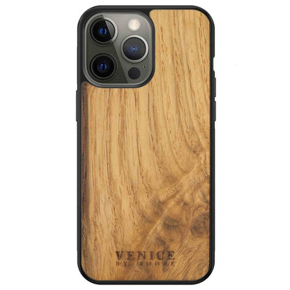 Venice Ancient Oak Wood iPhone Case – 500-Year-Old Historic Wood MagSafe Compatible Slim Protective Cover