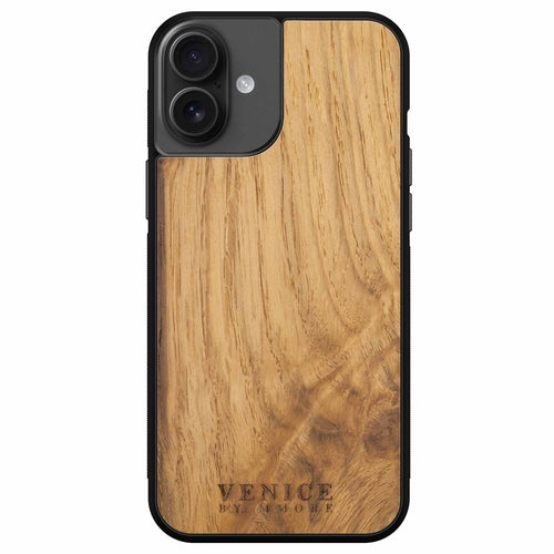 Venice Ancient Oak Wood iPhone Case – 500-Year-Old Historic Wood MagSafe Compatible Slim Protective Cover