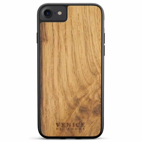 Venice Ancient Oak Wood iPhone Case – 500-Year-Old Historic Wood MagSafe Compatible Slim Protective Cover